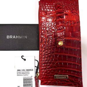 Brahmin Scarlet Melbourne Credit Card Wallet
